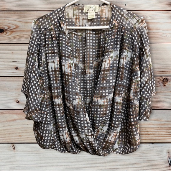 Liberty Love Tops - Liberty Love Sheer Surplice Blouse Top Nordstrom Medium